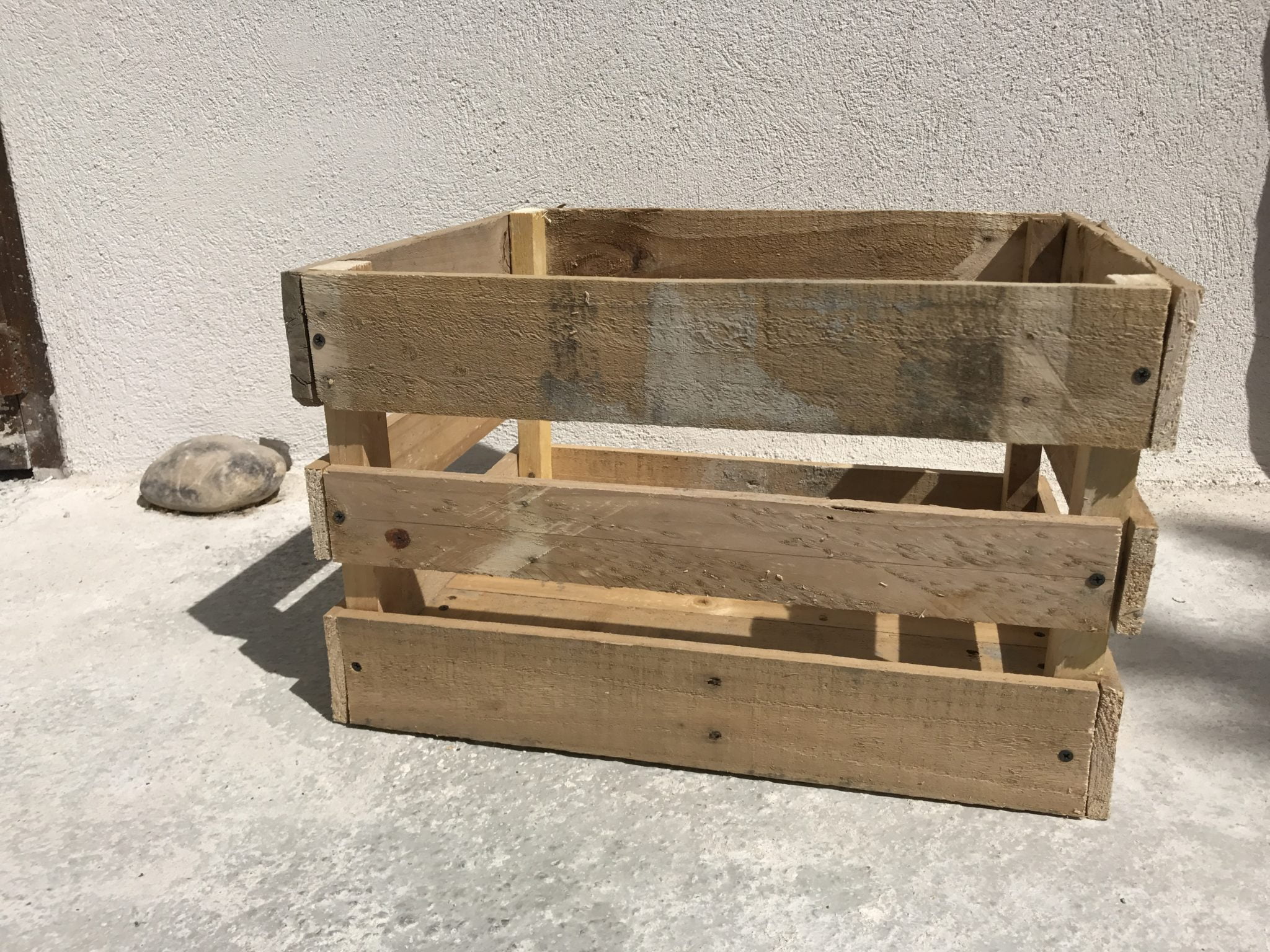 caisse de rangement en palettes