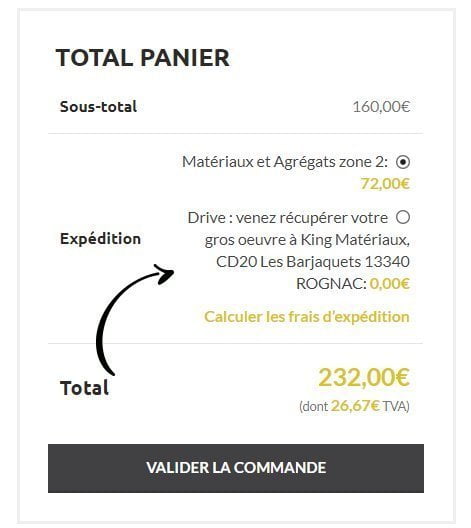 commande drive king - King Matériaux