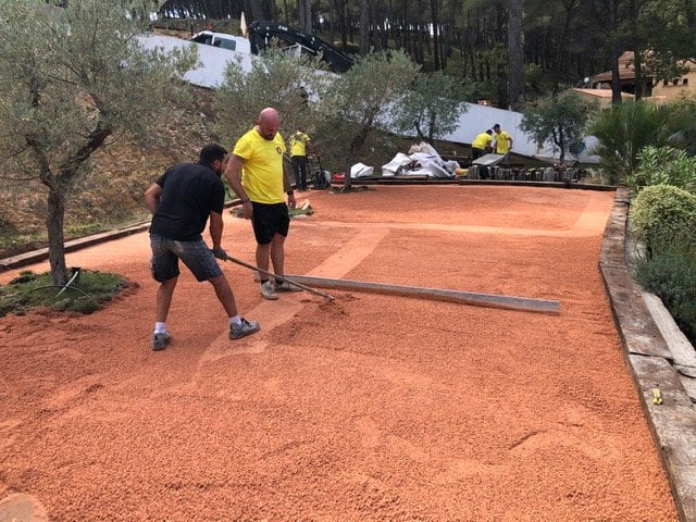 terrain de pétanque à Orgon sans décaisser
