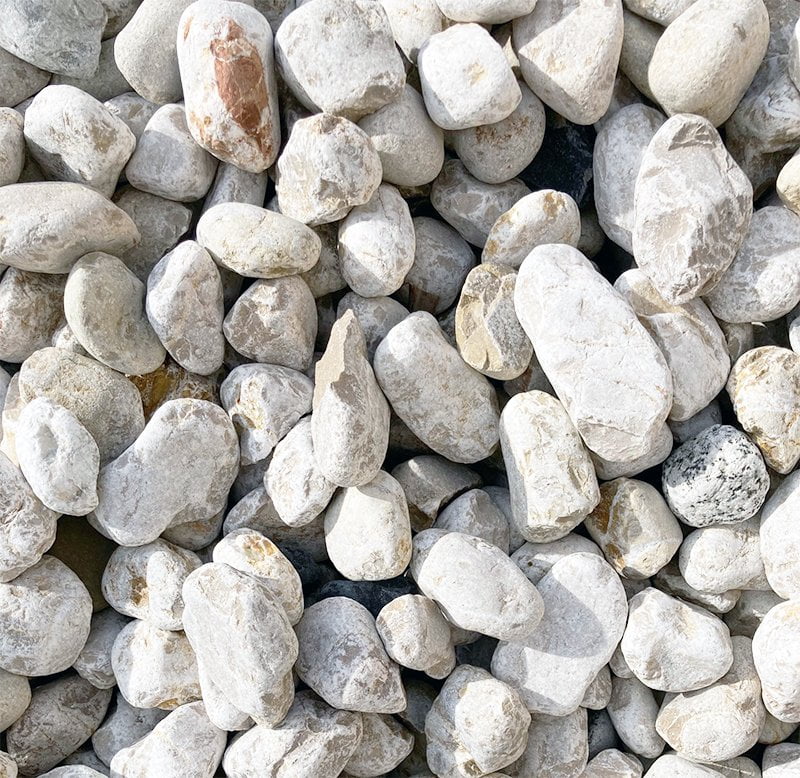 Le galet blanc roulé