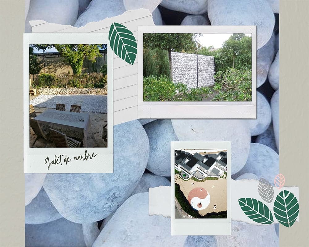 Galet de marbre blanc à Aiglun