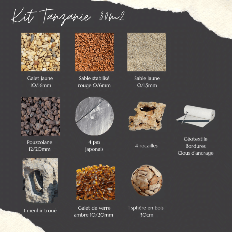 kit decoration jardin tanzanie 30m2