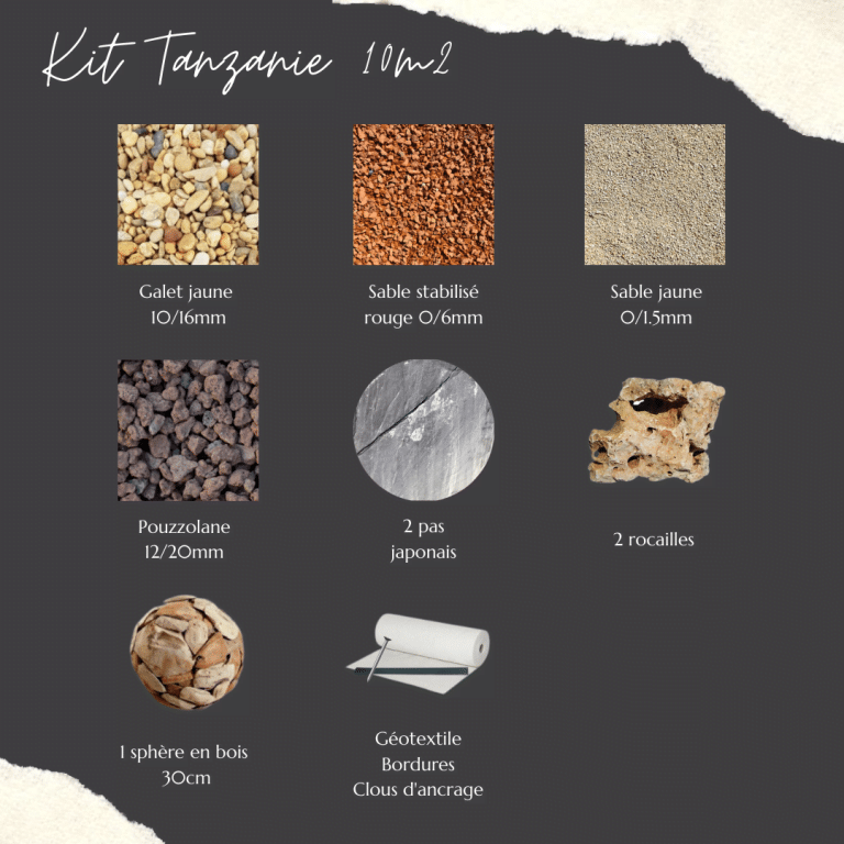 kit decoration jardin tanzanie 10m2