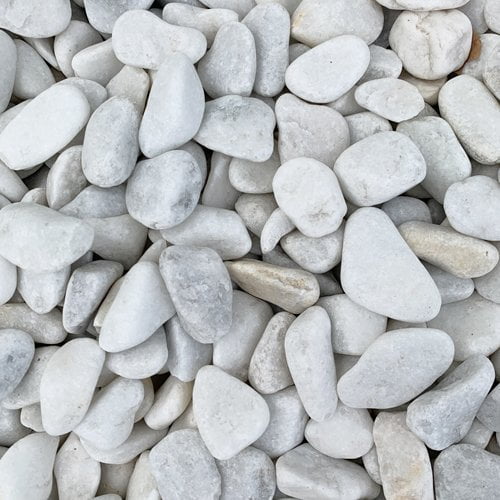 galet de marbre blanc