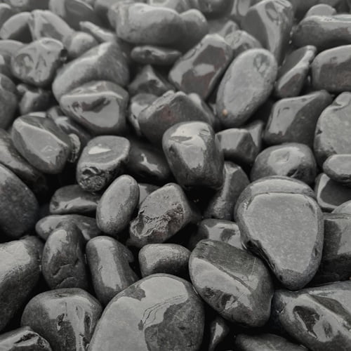 galet marbre noir 25 40 mm