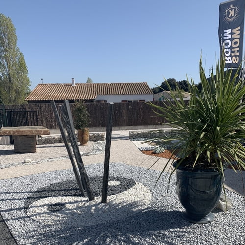 piquet d'ardoise planté