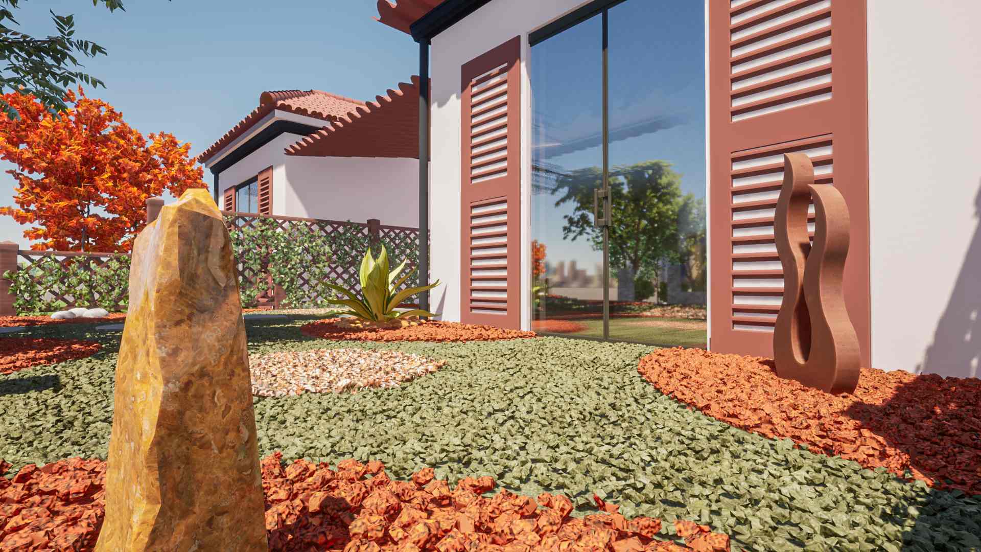 decoration grand jardin