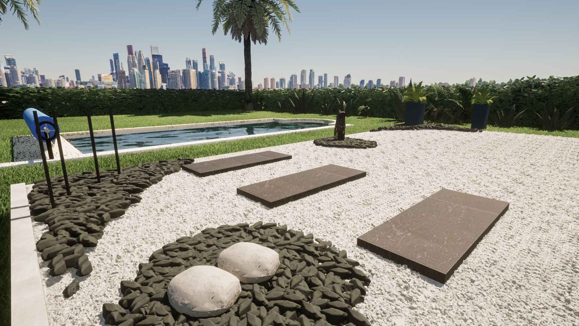 galets de marbre blanc de carrare à Dijon