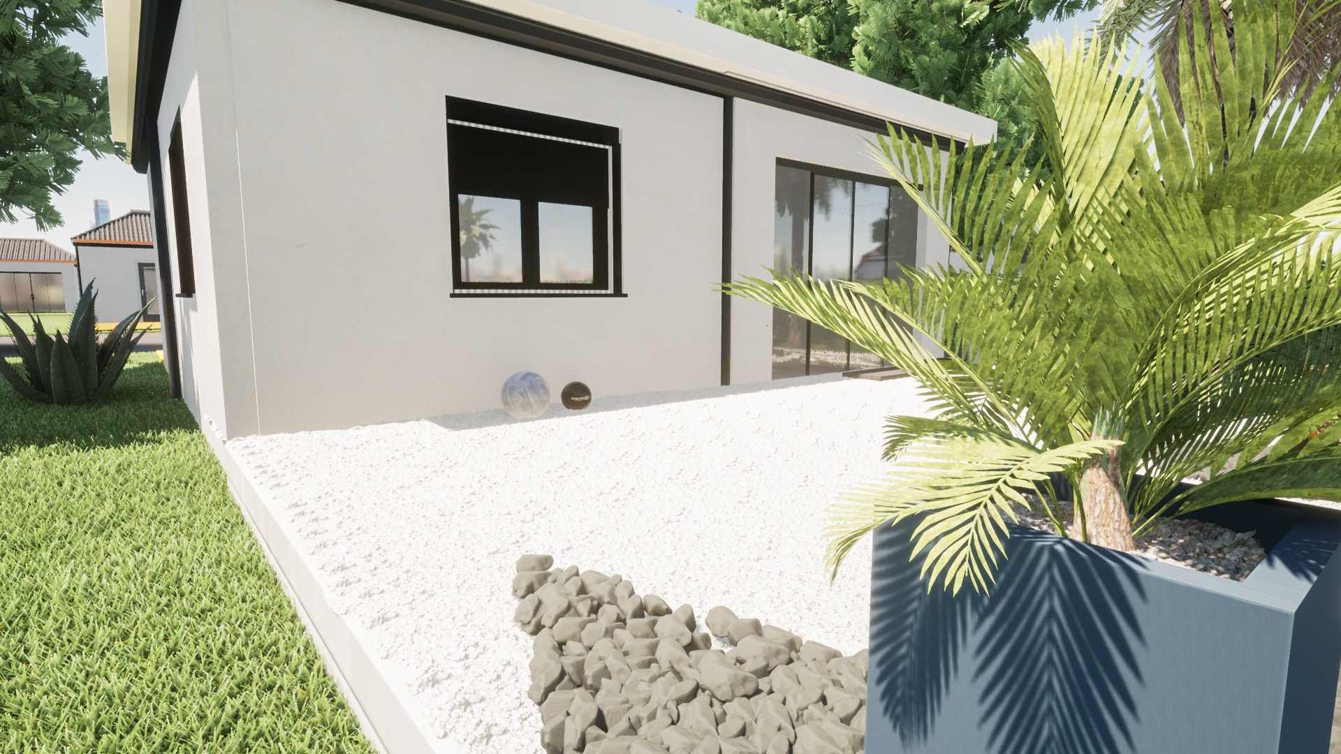 gravillons blancs à Bordeaux