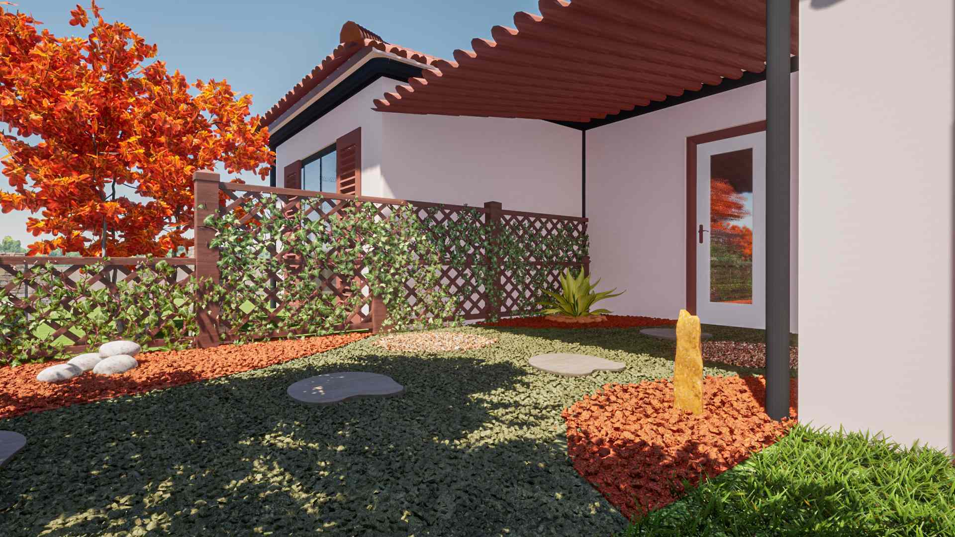 idee deco jardin avec cailloux