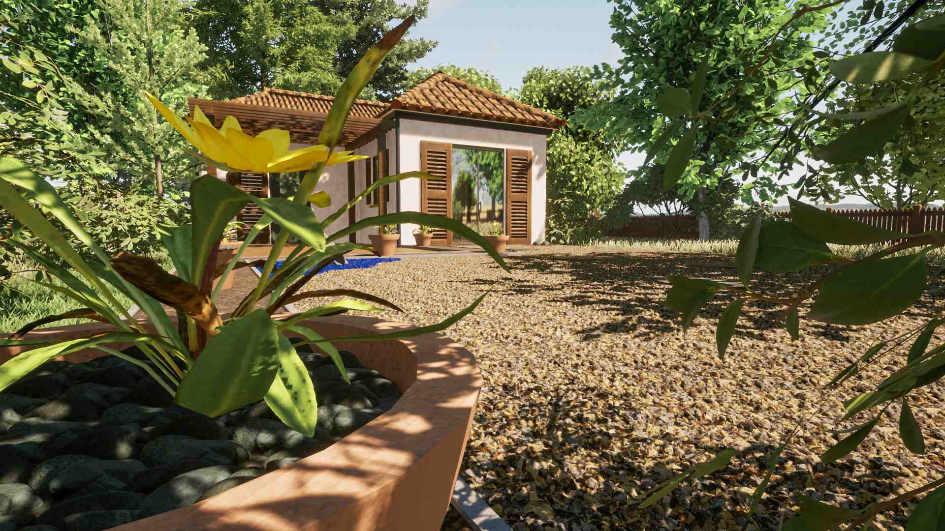 kit decoration jardin tropical