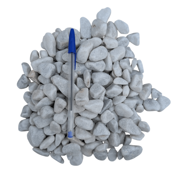 galet marbre blanc carrare 12/25mm pour jardinière