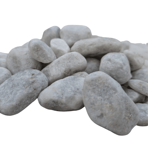 galet blanc roulé 25/40 marbre blanc