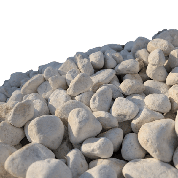 galet marbre blanc roulé 40/60 carrare