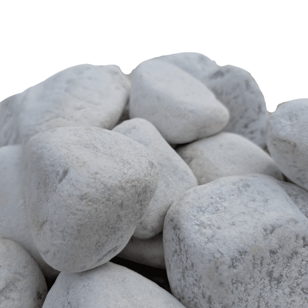 galet marbre blanc 60/100 pour jardinière