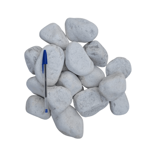 galet marbre blanc 60/100 pour contour piscine