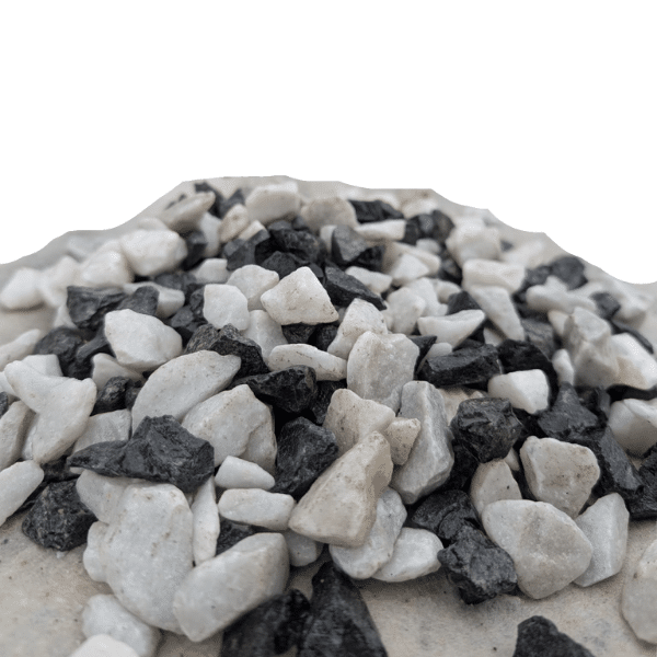 gravier panda noir et blanc décoratif pour allées