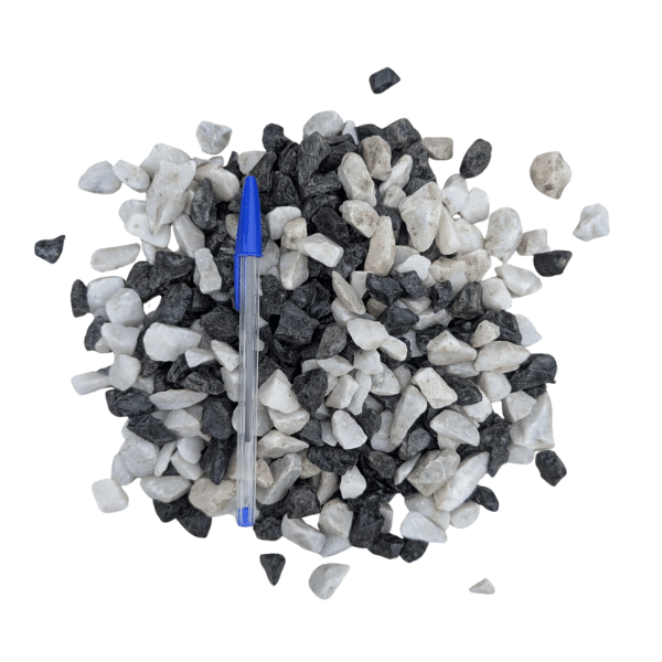 gravier panda noir et blanc décoratif pour jardins