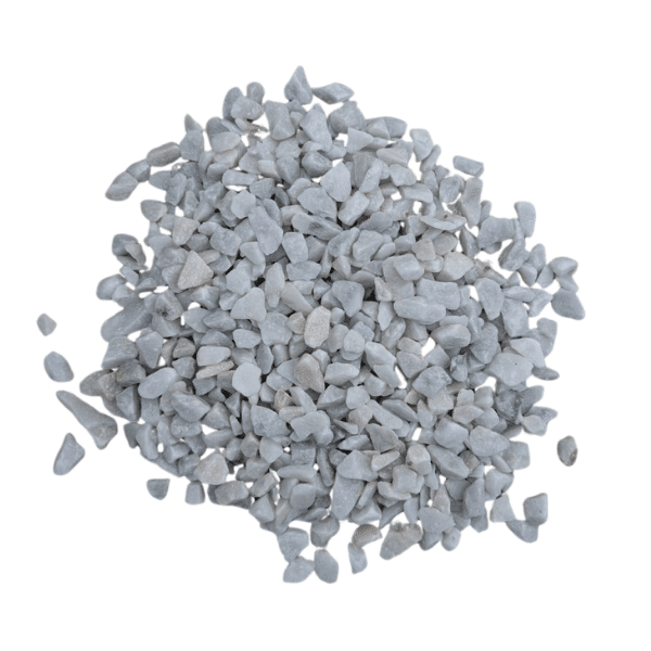 gravier cristal marbre blanc jardin