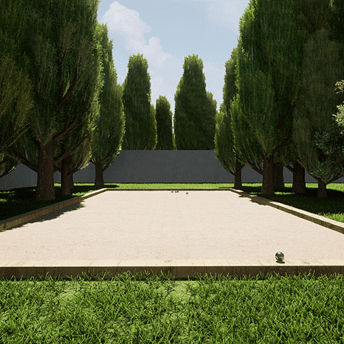 grand terrain de pétanque en kit