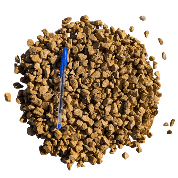 gravillon concassé jaune pour jardin