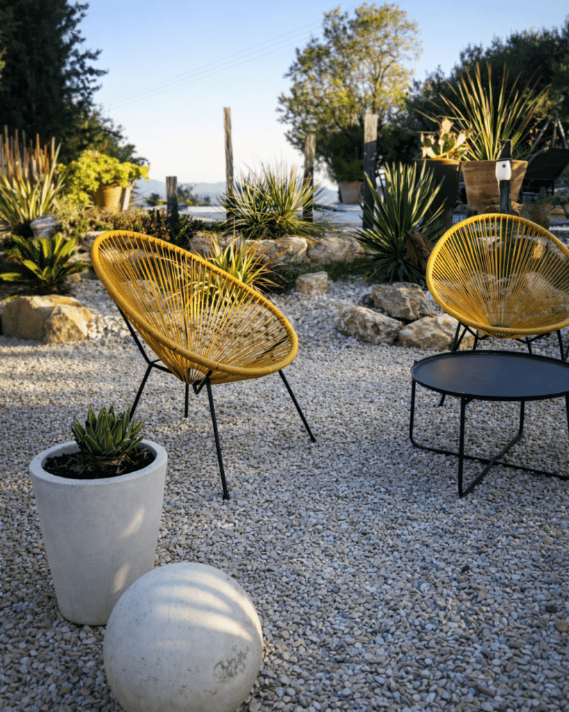 amengaement jardin avec du gravier king materiaux - King Matériaux