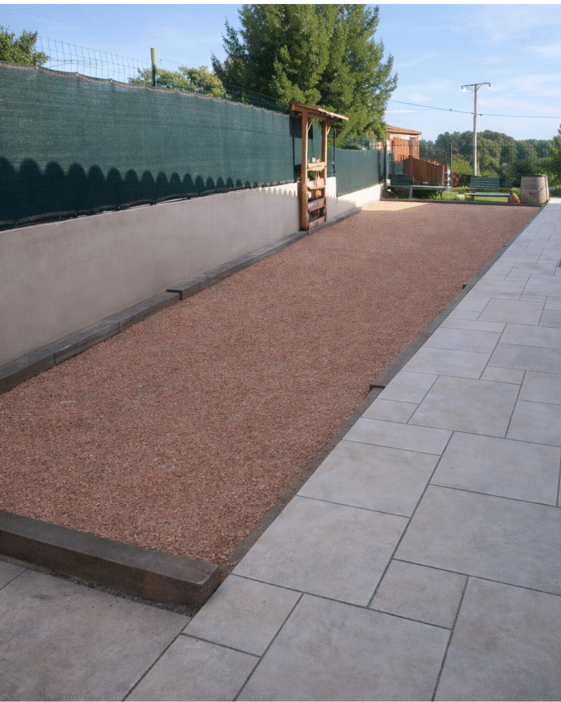 Terrain de pétanque sable rose de Provence 0/8mm