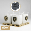 Pack de 3 big bag d'ardoise noire 30/70 pour vos jardinières