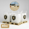 Pack de 3 big bag de sable fanny 0/8 pour boulodrome